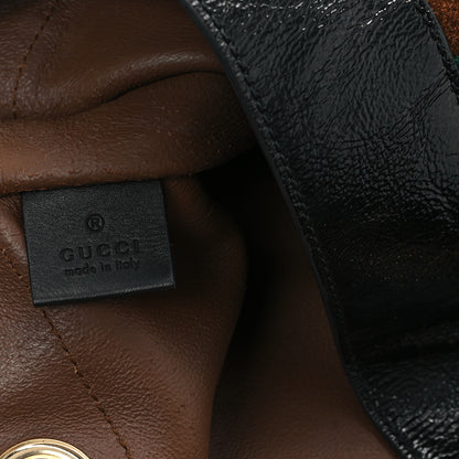 Gucci Suede Patent Large Rajah Chain Tote Nocciola Black 7 of 16