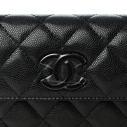 Chanel Caviar Quilted My Everything Belt Flap Card Holder Black 8 of 10