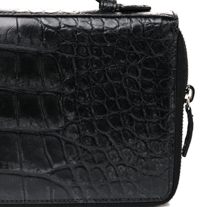 Gucci Crocodile Travel Document Case Black 13 of 14