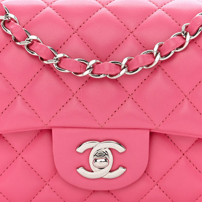 Chanel Lambskin Quilted Mini Rectangular Flap Pink 8 of 10