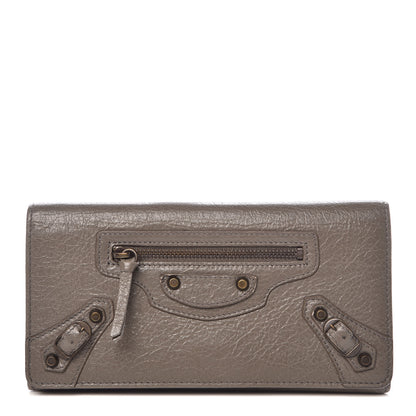 Balenciaga Agneau Classic Hardware Money Wallet Beige Liege 1 of 8