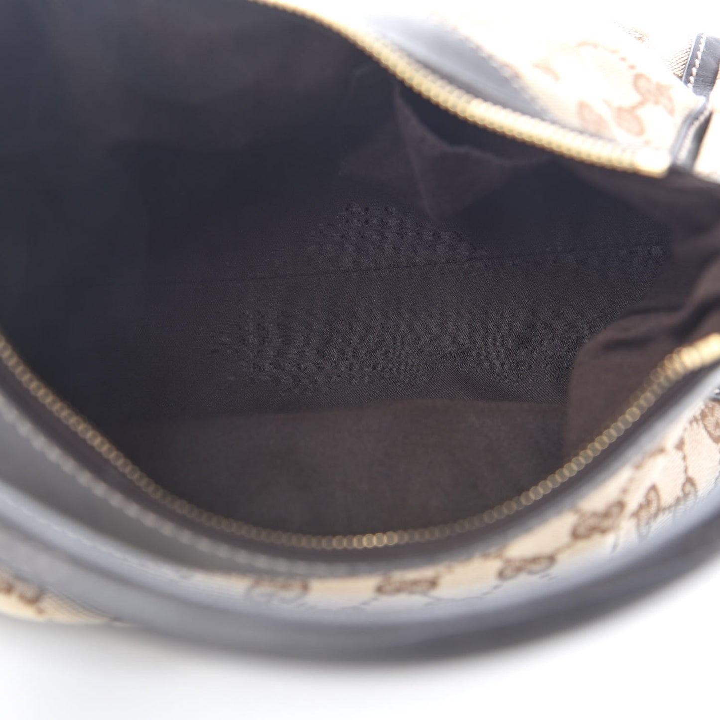 Monogram Medium D Gold Ring Hobo Dark Brown
