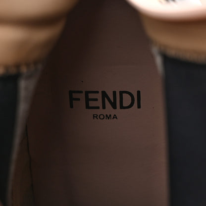 Fendi Glossy Neoprene FFrame Ankle Boots 38 Black 8 of 8