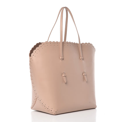 Alaia Calfskin Scalloped Trim Tote Blush 4 of 19