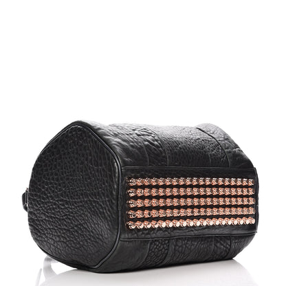 Alexander Wang Pebbled Lambskin Rocco Black Rose Gold Hardware 5 of 11