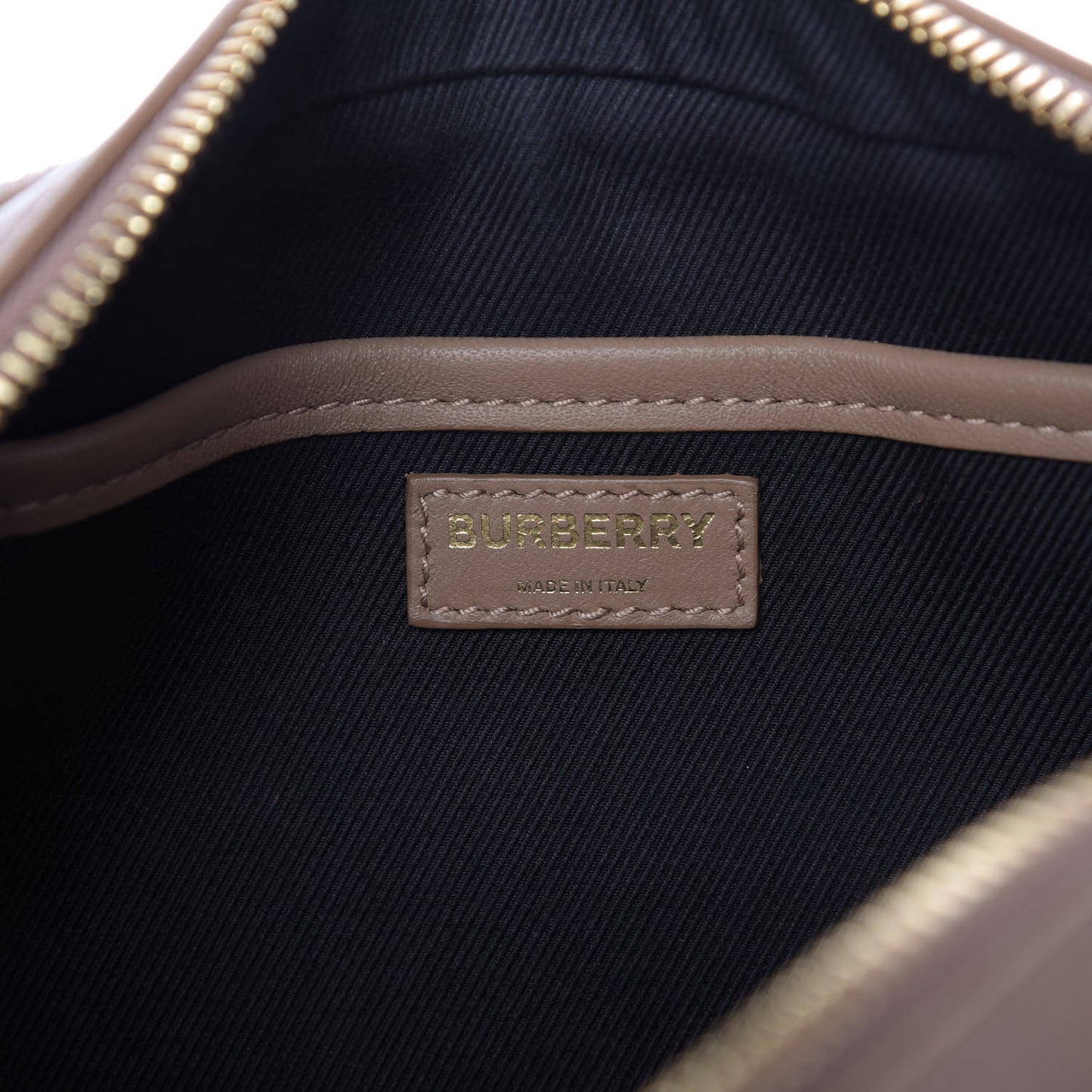 Lambskin Quilted Camera Bag Camel