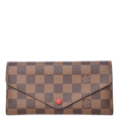 Louis Vuitton Damier Ebene Josephine Wallet Red 1 of 12