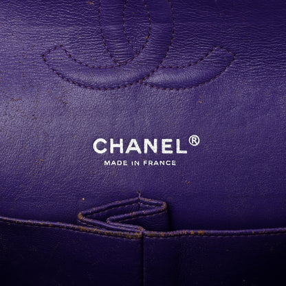 Chanel Patent Calfskin Quilted Medium Double Flap Purple 6 of 14