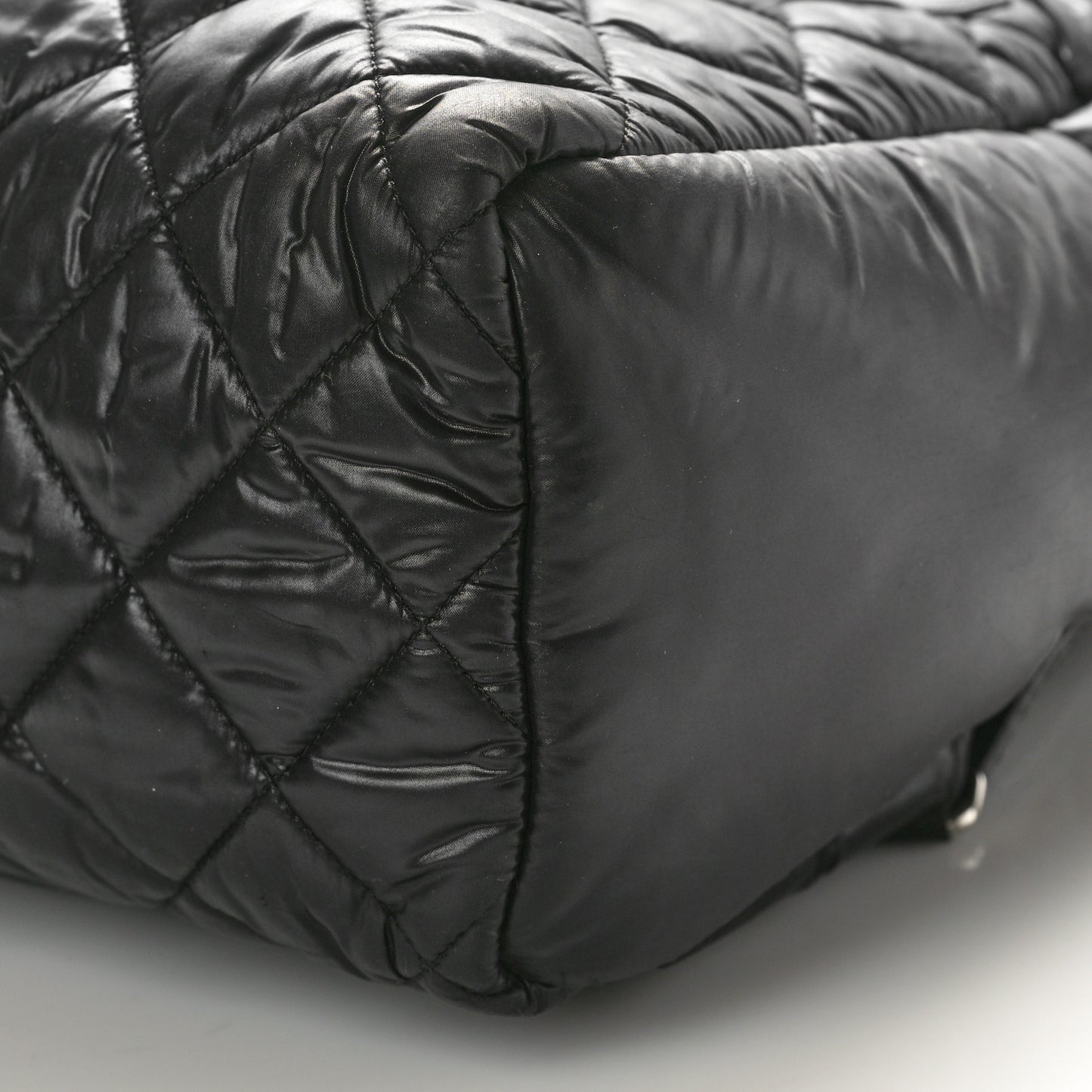 Nylon Quilted Coco Cocoon Backpack Black