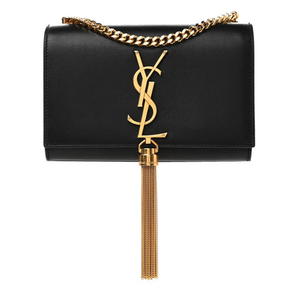 Saint Laurent Calfskin Small Classic Monogram Kate Tassel Satchel Black 1 of 10