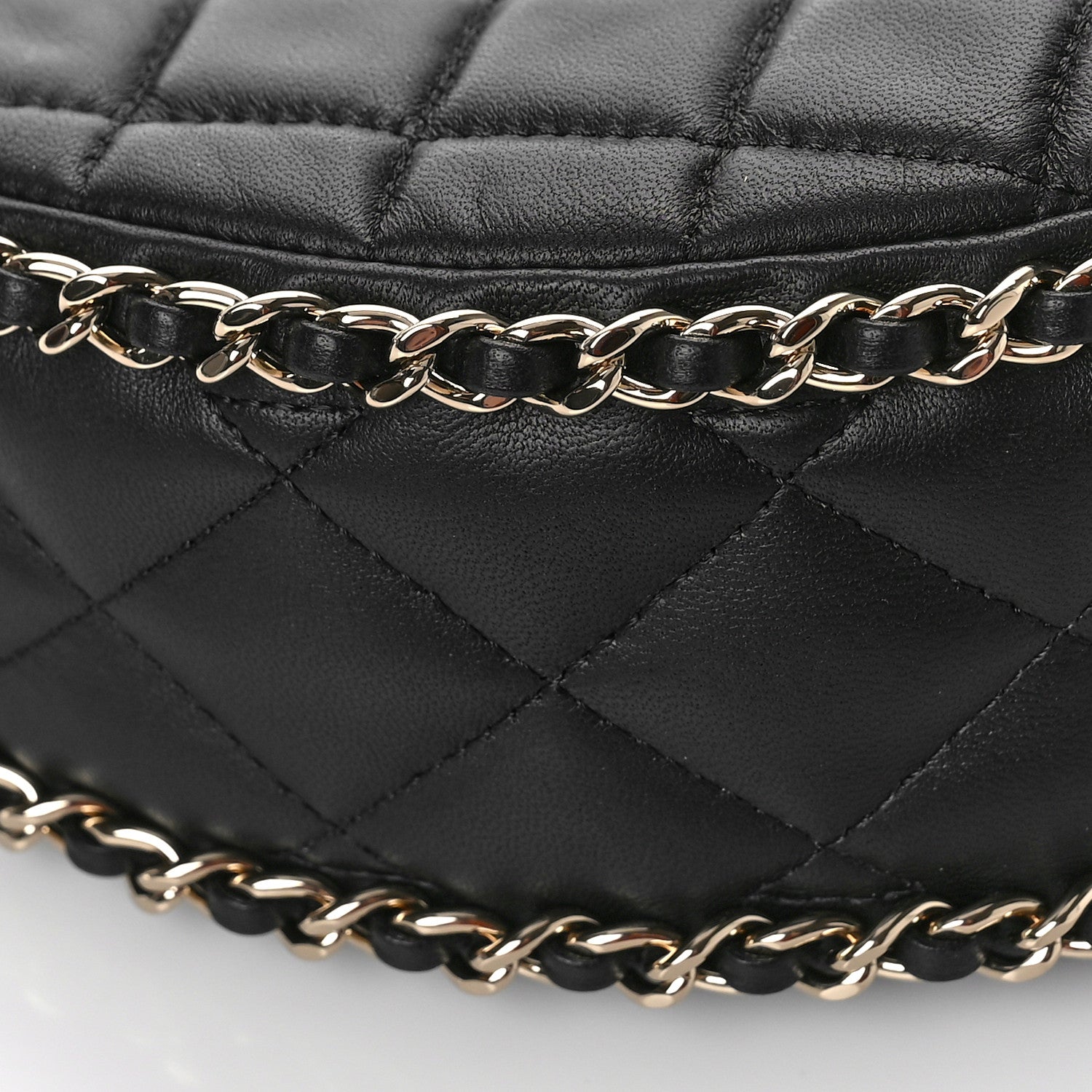 Chanel Lambskin Quilted Small Hobo Bag Black 8 of 10