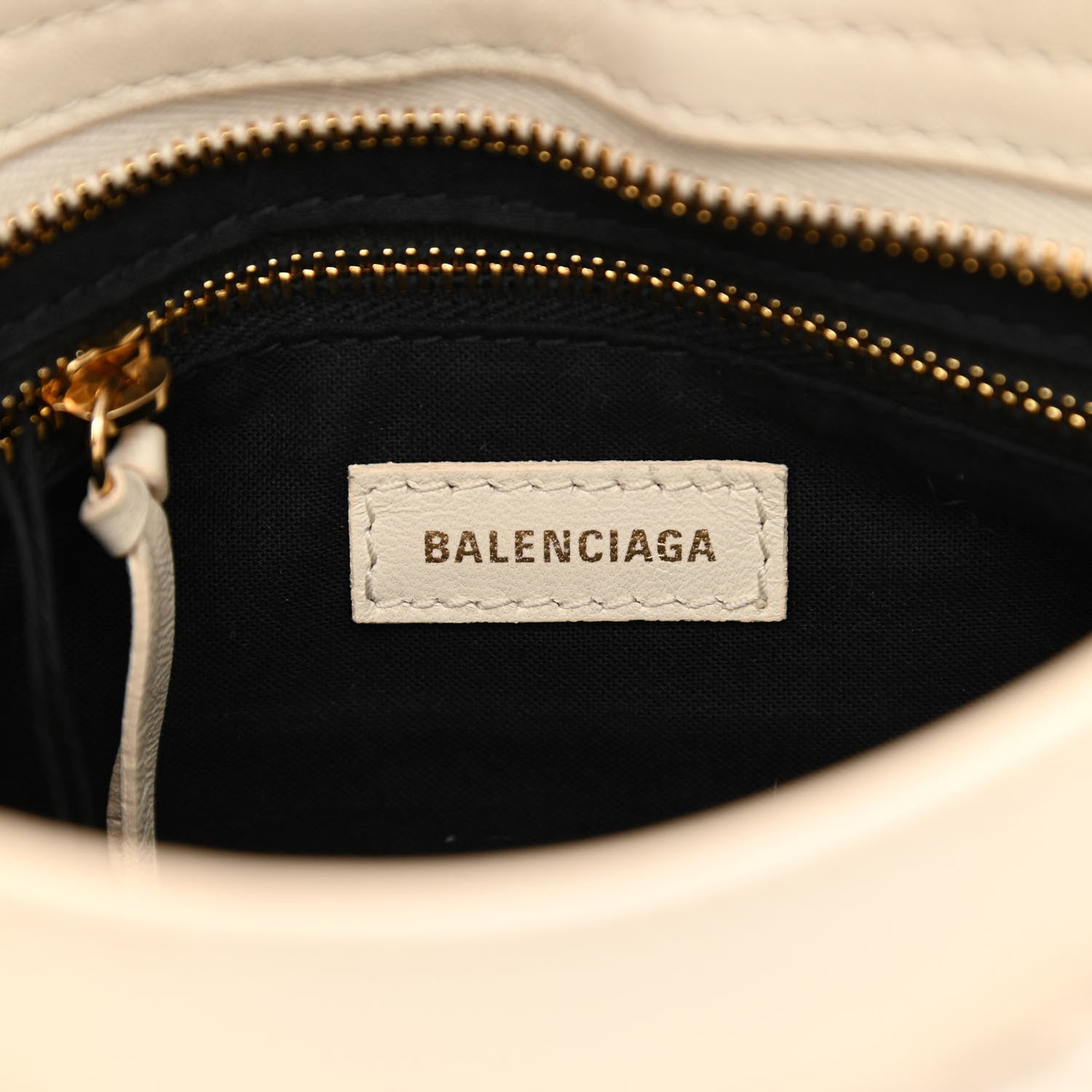 Balenciaga Shearling Nappa Gold Metallic Edge Hardware Mini City Cream 7 of 10