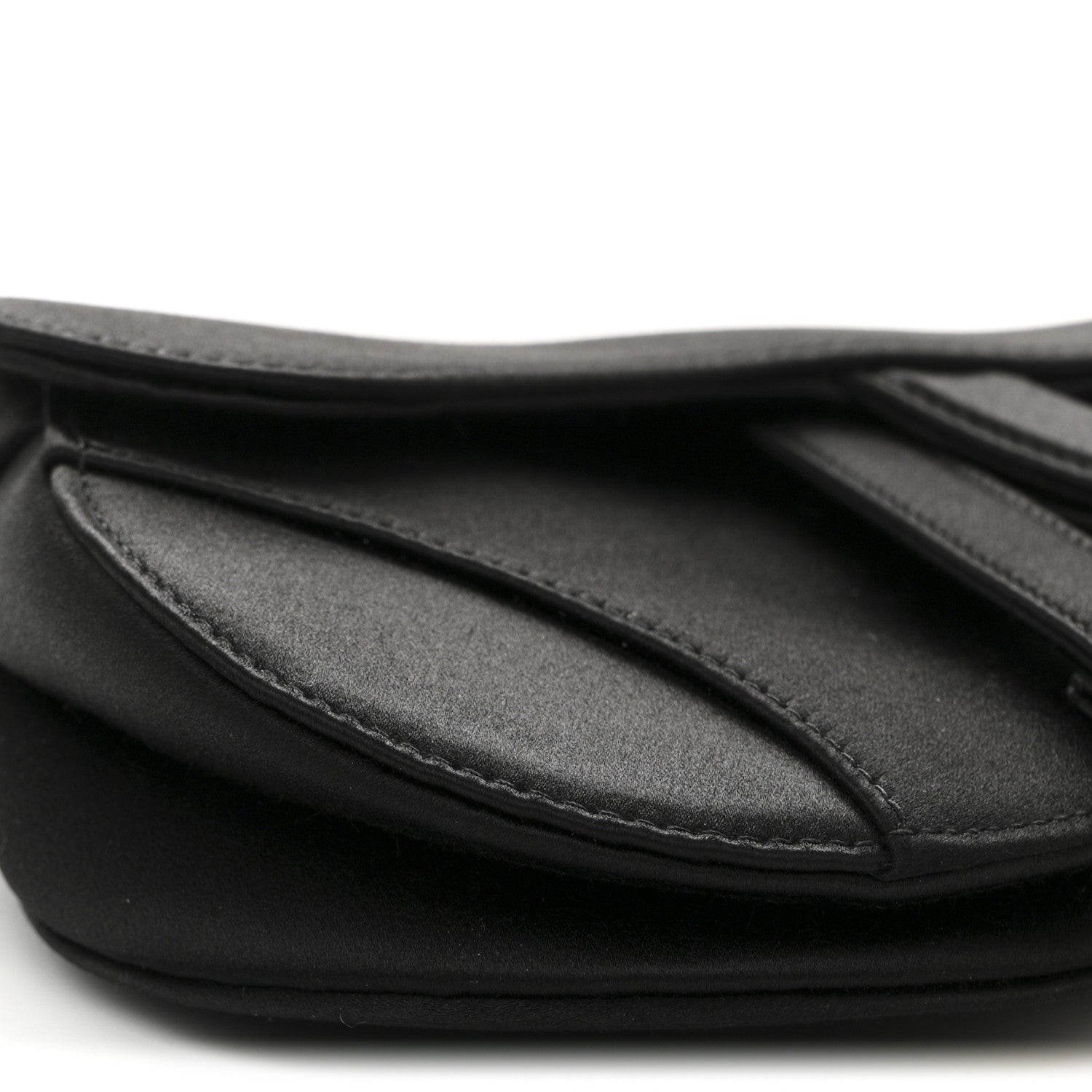 Christian Dior Satin Crystal Mini Saddle Bag Black 8 of 9