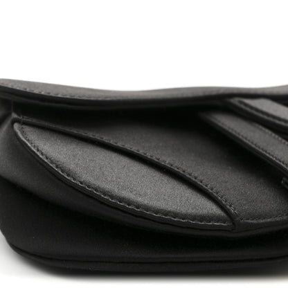 Christian Dior Satin Crystal Mini Saddle Bag Black 8 of 9