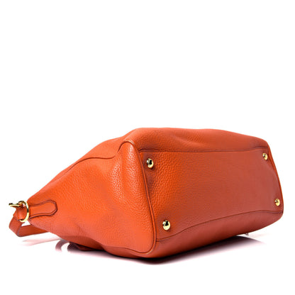 Prada Vitello Daino Satchel Papaya 5 of 9