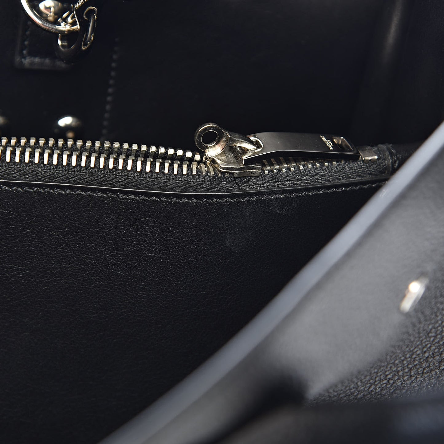 Grained Calfskin Small Sac De Jour Black