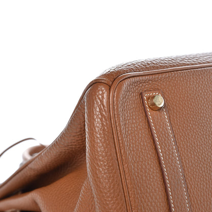 Hermes Taurillon Clemence Birkin 35 Gold 29 of 32