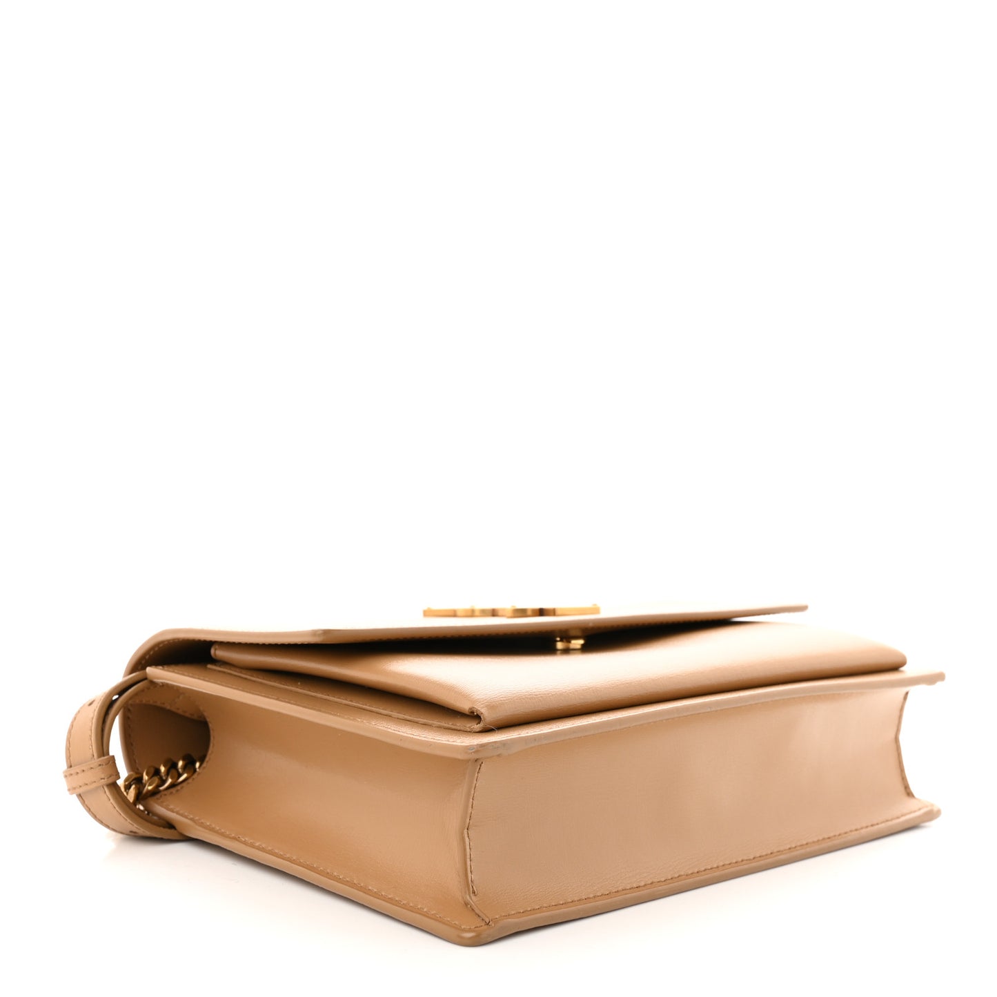 Smooth Calfskin Medium Monogram Sunset Satchel Beige