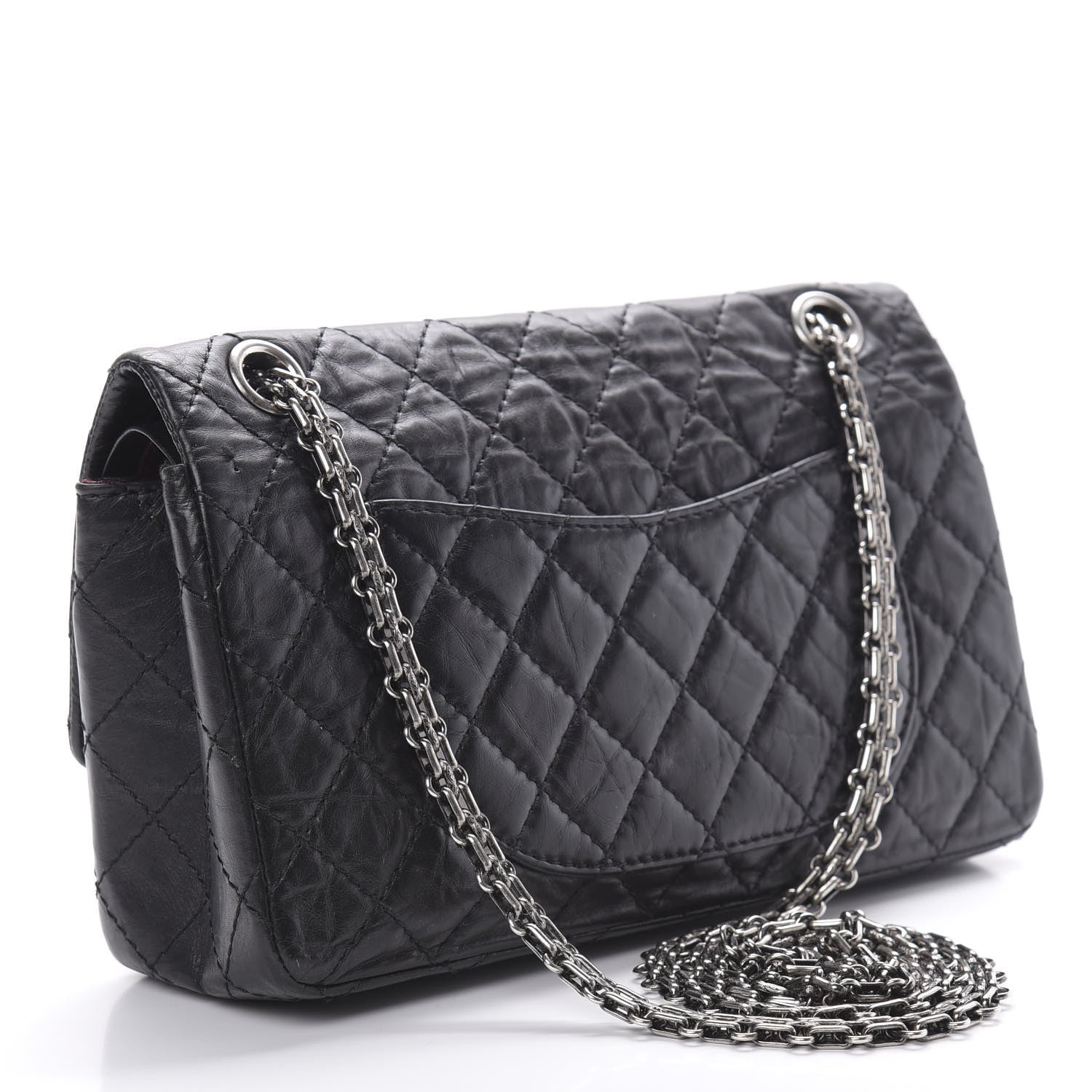 Chanel Aged Calfskin Quilted 2.55 Reissue 225 Flap Black 3 of 15