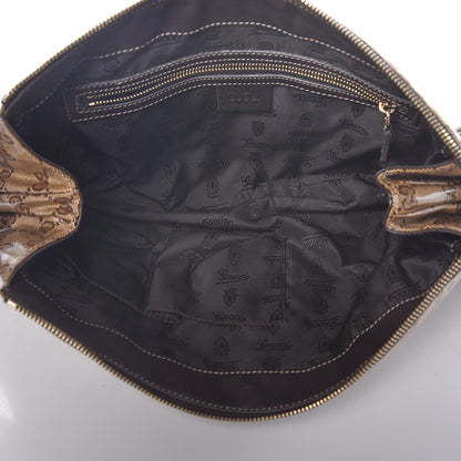 Gucci Crystal Monogram Large Hysteria Clutch Brown 7 of 7