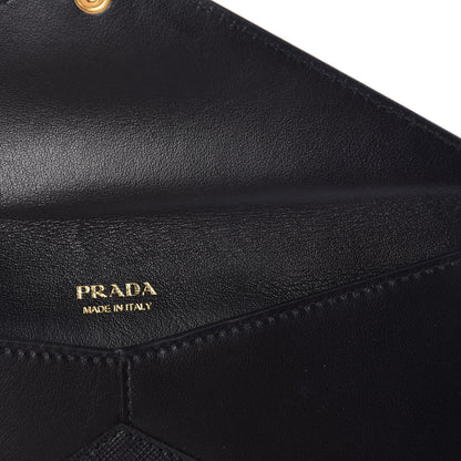 Prada Saffiano Letter Wristlet Wallet Black 8 of 9