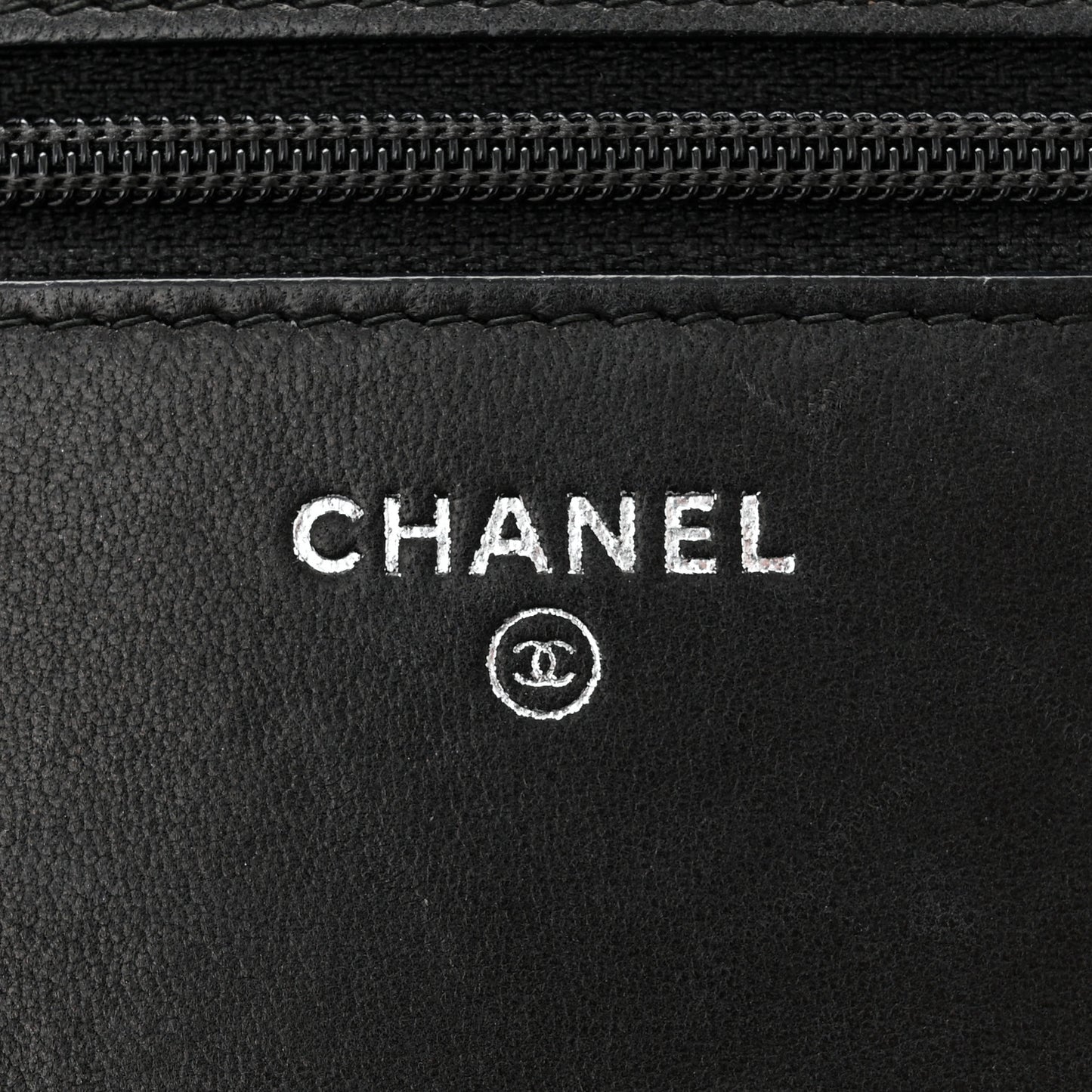 Patent Quilted Coco Boy Wallet On Chain WOC Black