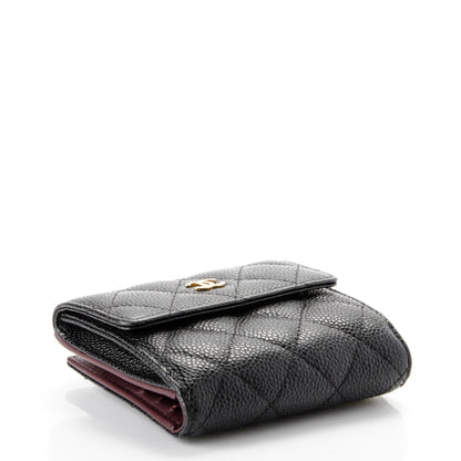 Chanel Caviar Quilted Compact French Flap Wallet Black 4 of 7