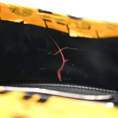 Balenciaga Box Calfskin Tape Small Hourglass Top Handle Bag Yellow Black 7 of 11