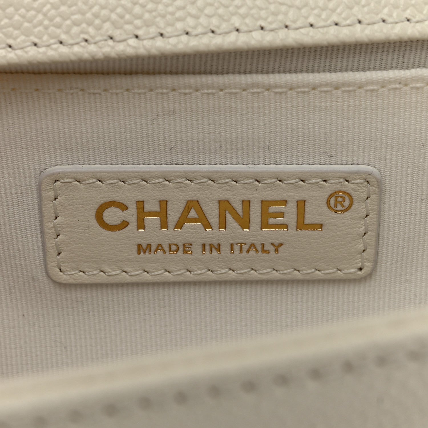 Chanel Caviar Quilted Medium Boy Flap White 7 of 12