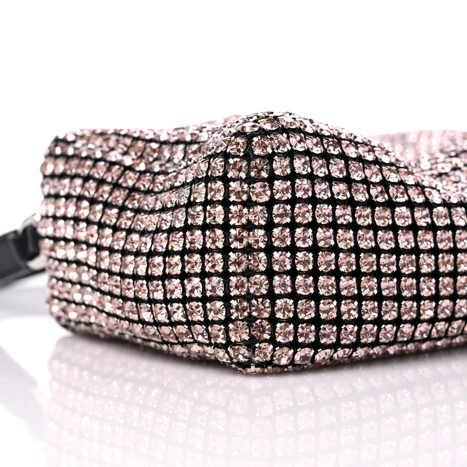 美品 Alexander Wang Heiress ミニ ラインストーン バッグ Alexander Wang Mesh Crystal Rhinestone Mini Heiress Pouch Pink