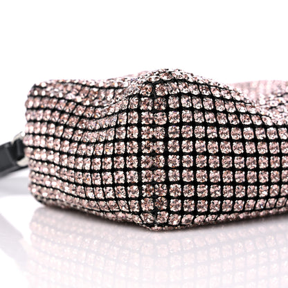 Alexander Wang Mesh Crystal Rhinestone Mini Heiress Pouch Pink 7 of 10