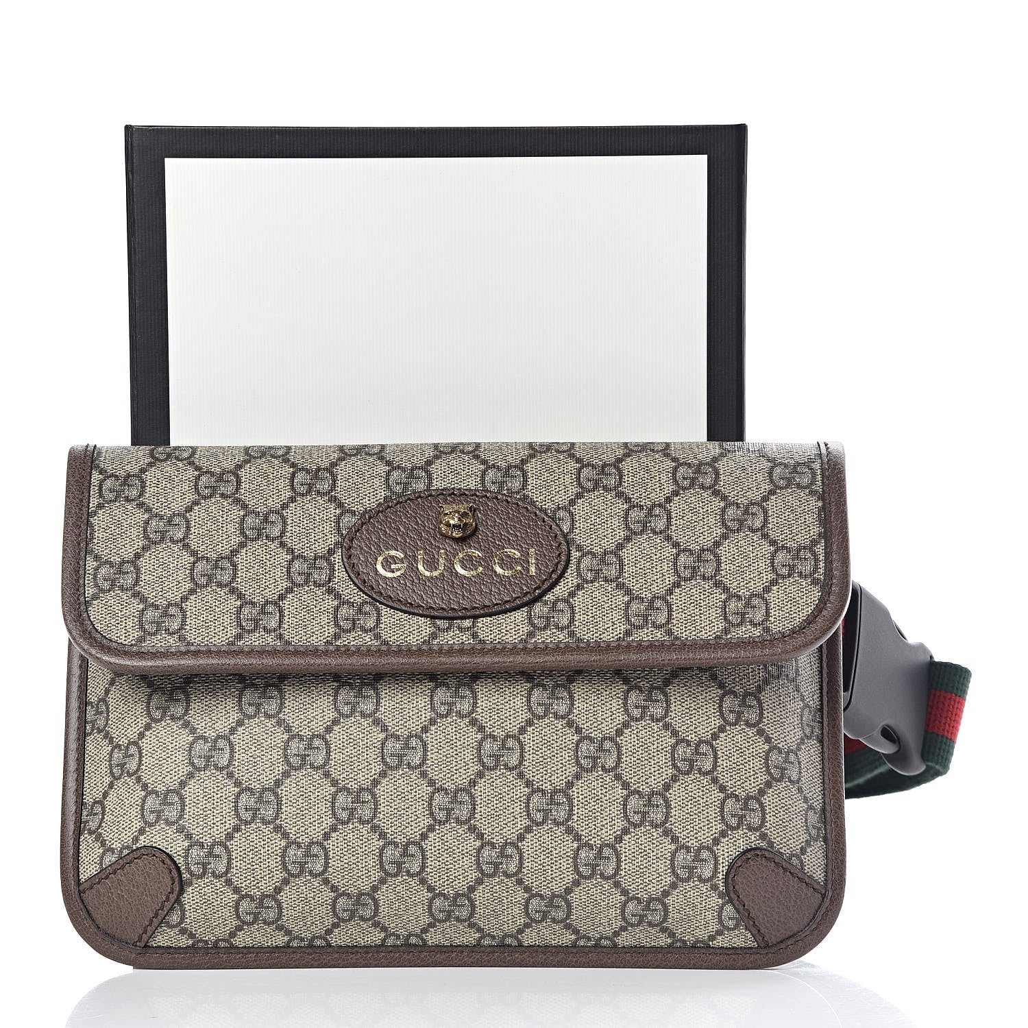 Gucci GG Supreme Monogram Neo Vintage Web Belt Bag Brown 10 of 10
