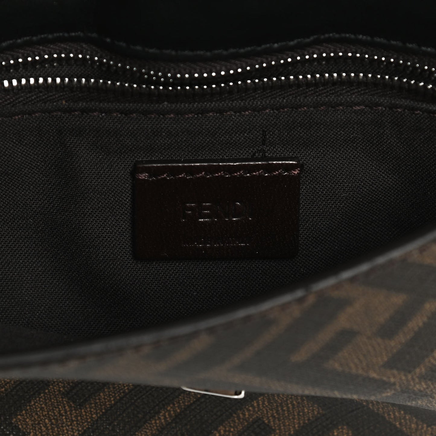 Glazed Fabric Cotton Vitello King Aura FF 1974 Baguette Belt Pouch Tobacco Moro Goji Ghianda