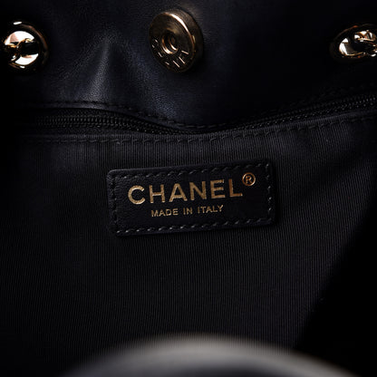 Chanel Lambskin Quilted CC Dweller Drawstring Tote Black 5 of 5