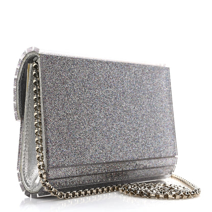 Jimmy Choo Acrylic Glitter Micro Candy Clutch Silver 3 of 11