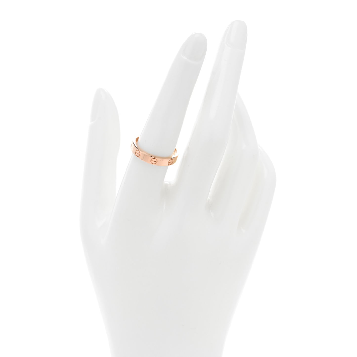 18K Pink Gold 3.5mm LOVE Wedding Band Ring 57 8