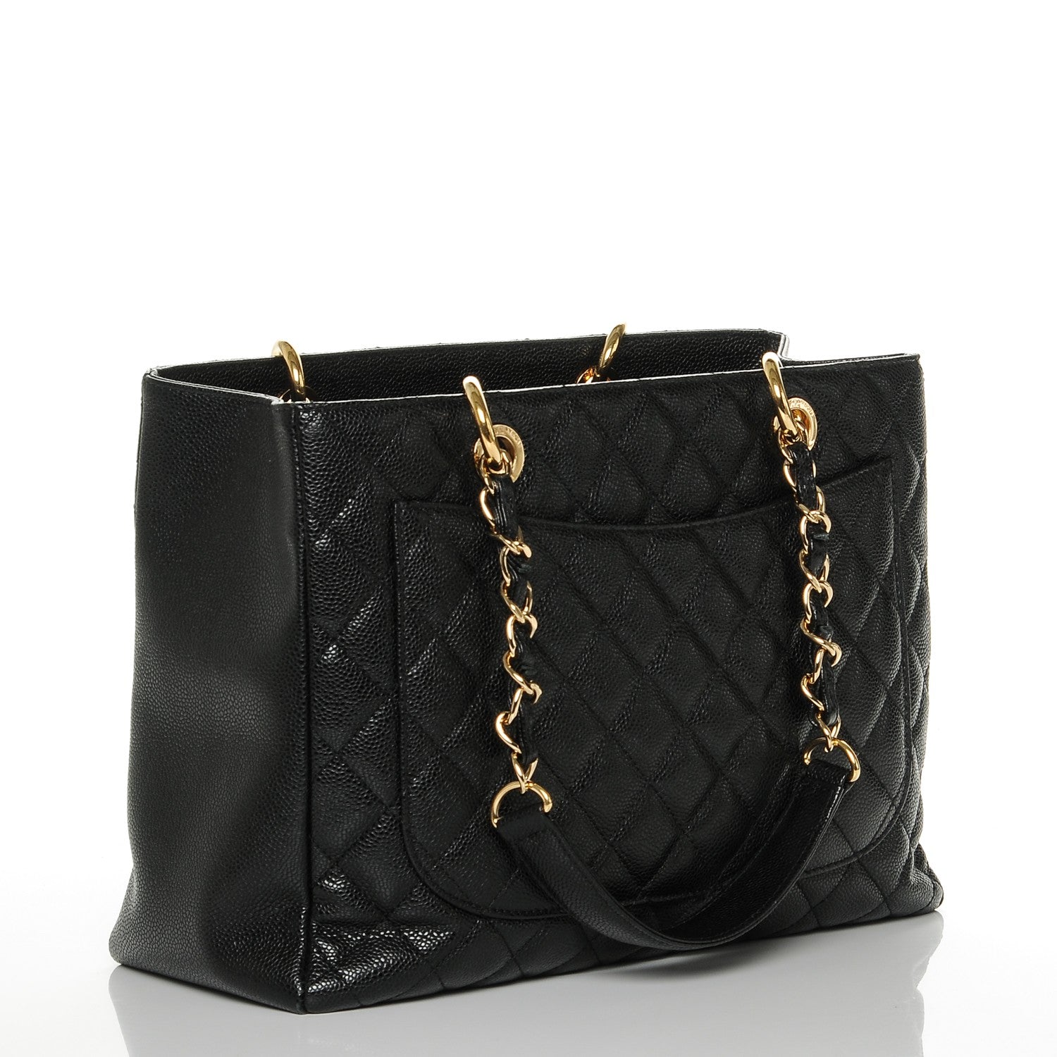 Chanel Caviar Quilted Grand Shopping Tote GST Black 3 of 7
