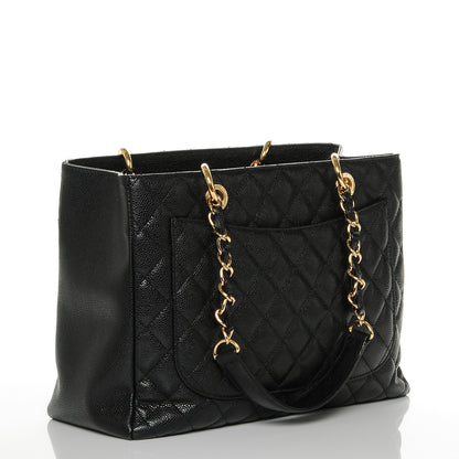 Chanel Caviar Quilted Grand Shopping Tote GST Black 3 of 7