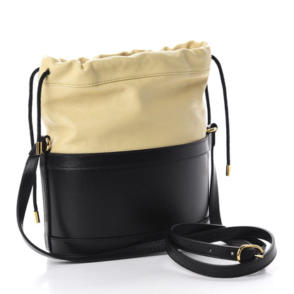 Gucci Azalea Sakai Be Green Calfskin Horsebit 1955 Drawstring Bucket Bag Black Butter 3 of 10
