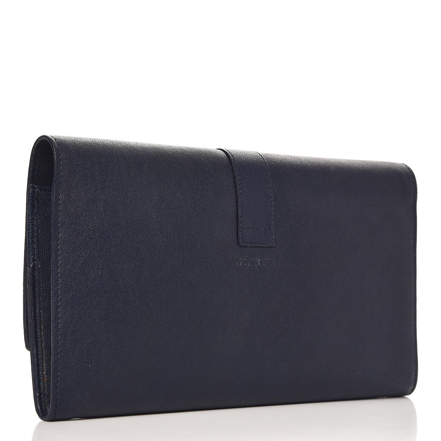 Saint Laurent Calfskin Classic Y Document Case Clutch Navy Blue 3 of 9