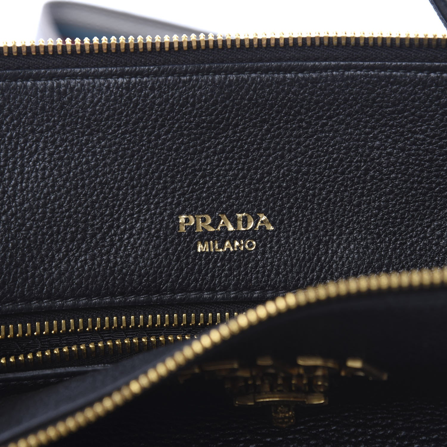 Prada Vitello Daino Tote Black 5 of 8