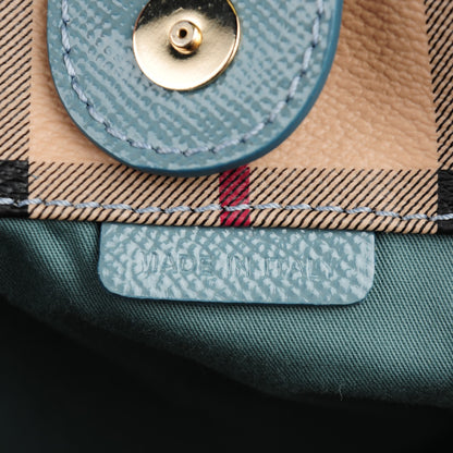 Burberry Haymarket Check Small Canterbury Tote Eucalyptus Grey 7 of 7