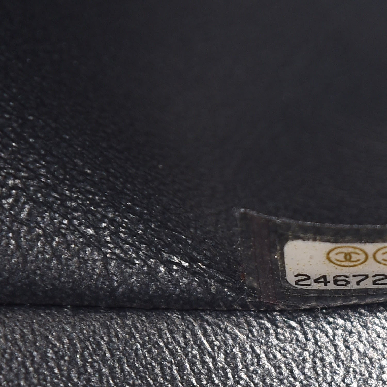 Chanel Metallic Caviar Chevron Quilted Mini Rectangular Flap Black 7 of 9