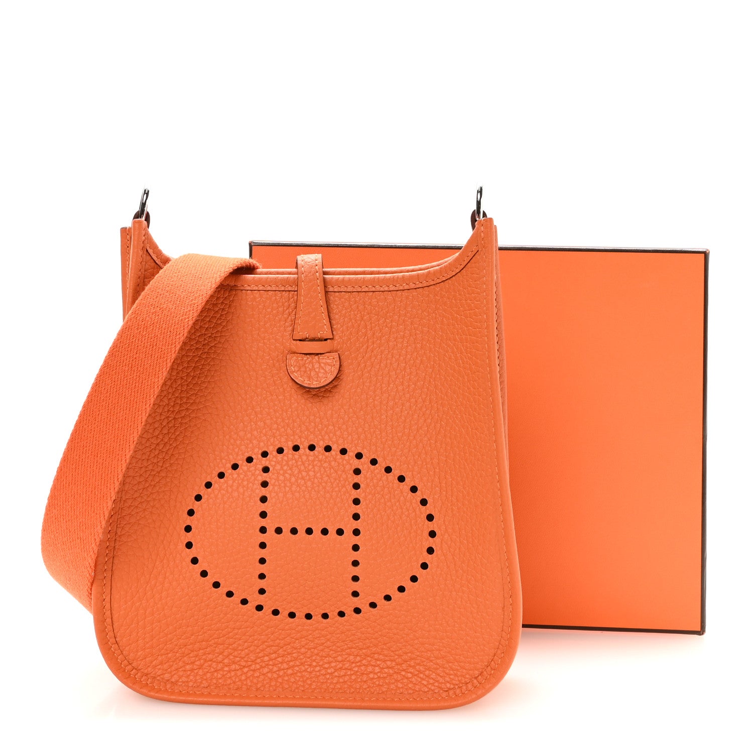 Hermes Taurillon Clemence Evelyne TPM Abricot 11 of 11