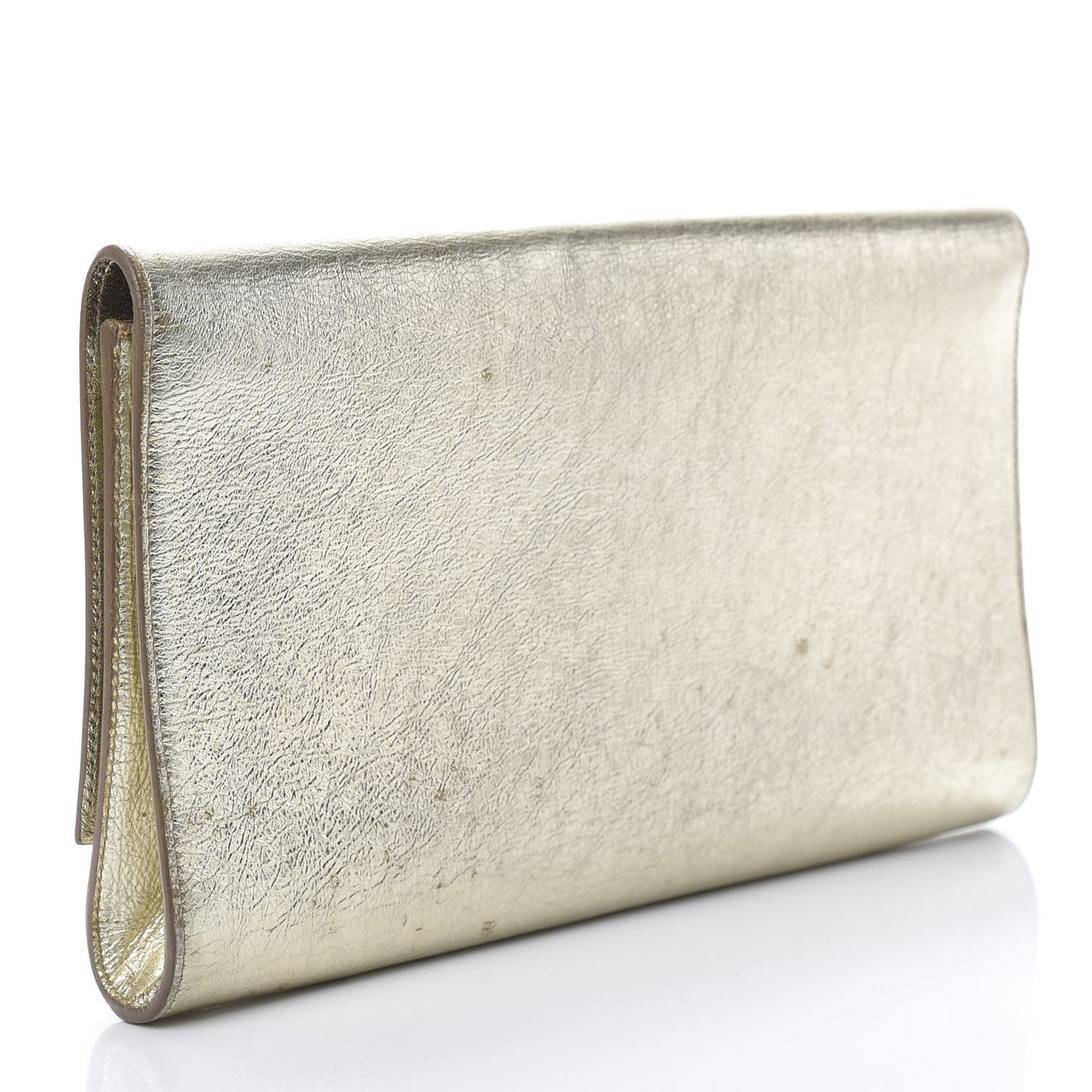 Metallic Calfskin Monogram Large Belle De Jour Clutch Gold