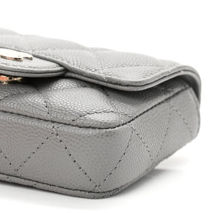 Chanel Caviar Quilted Mini Chain Belt Bag Grey 11 of 12