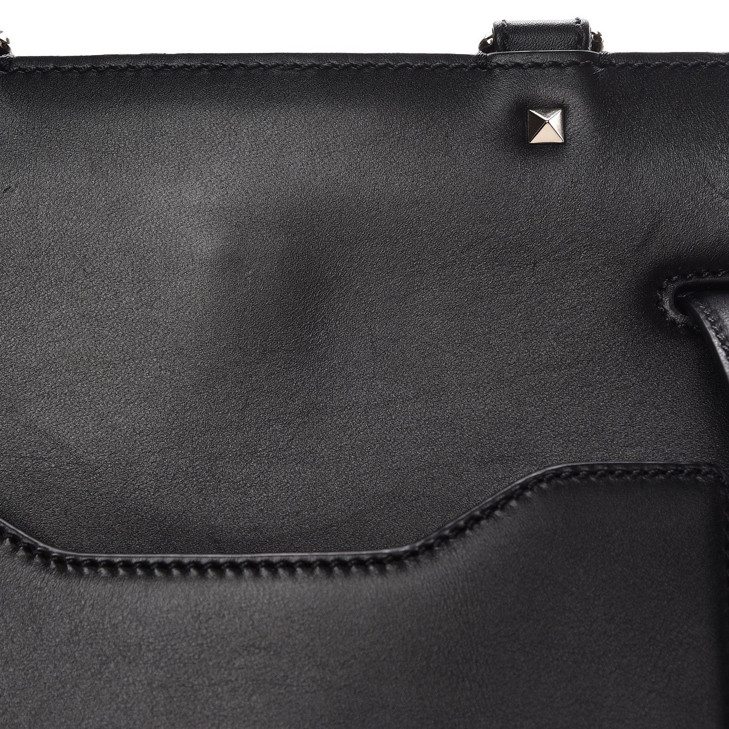 Valentino Garavani Calfskin Studded Medium Joylock Satchel Black 10 of 17