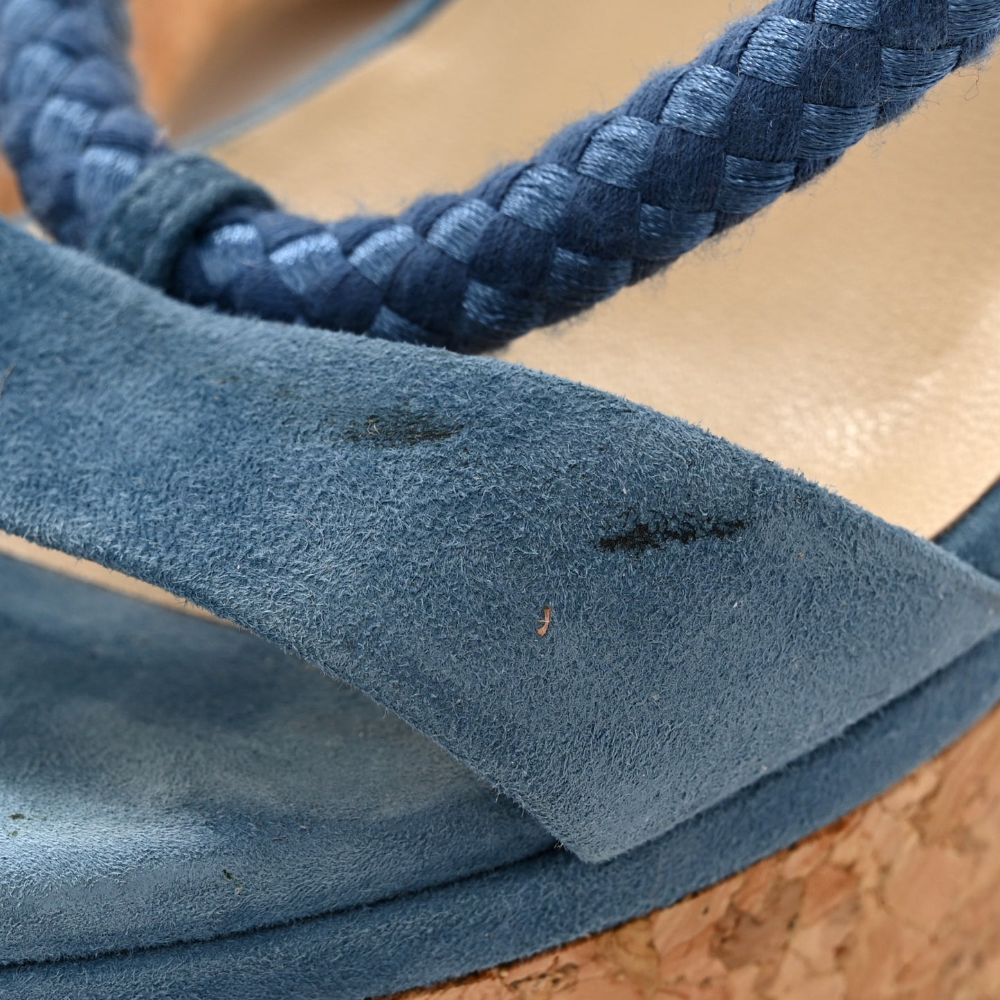 Suede Rope Wynwood 130 Wedge Sandals 37 Butterfly Blue