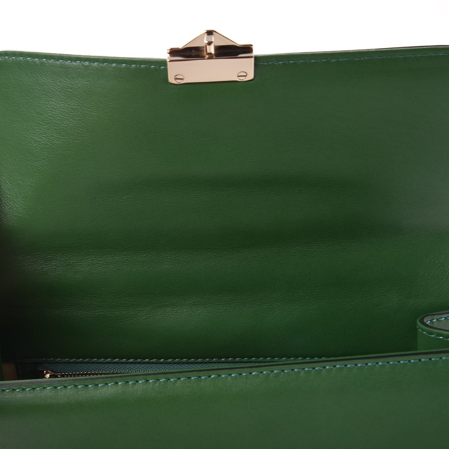 Vitello Medium Glam Lock Rockstud Flap Pop Green