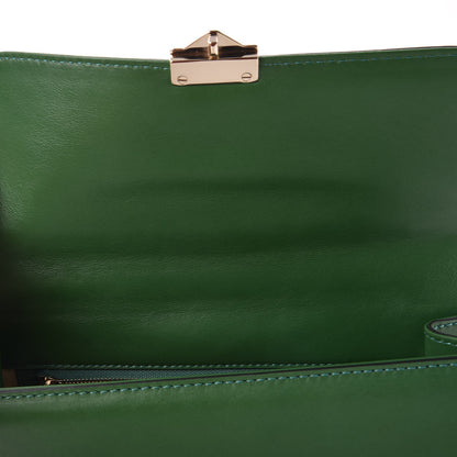 Valentino Garavani Vitello Medium Glam Lock Rockstud Flap Pop Green 8 of 8